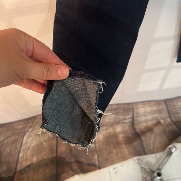 Joe's Jeans Dark Blue Raw Hem Marcie Flawless The Phoenix Ankle Jeans Size 28 - Picture 8 of 12